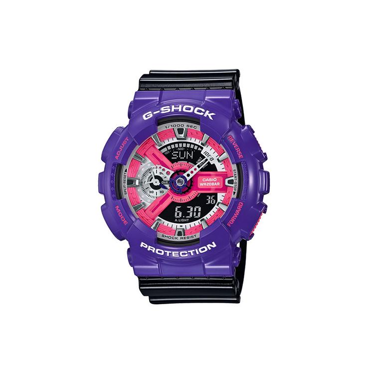 CASIO Men Liquid Crystal/Analog Dual Display Series Purple Watch GA-110NC-6A GA-110NC-6A Purple Watch Case