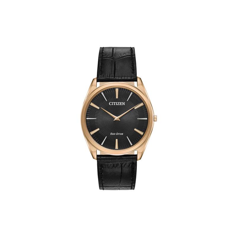 

CITIZEN Eco-Drive Series 30 Meters Waterproof Solar Quartz Cowhide Strap Men s Watch Black Dial AR3073-06E чорний