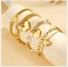 Double Layered Love Charms Heart Link Bracelet Woman, Stainless Steel Cuban Chain Adjustable, Waterproof Jewelry Hypoallergenic