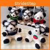 Jinnew Knitted Whimsical Sweater Pilot Panda Keychain In Soft Plush Material