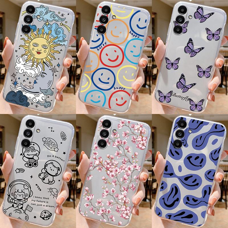 For Samsung A15 5G Case 6.5 Inch Face Cover Soft Silicone Clear TPU Phone Case For Samsung Galaxy A56 A16 A26 A36 Fundas Bumper