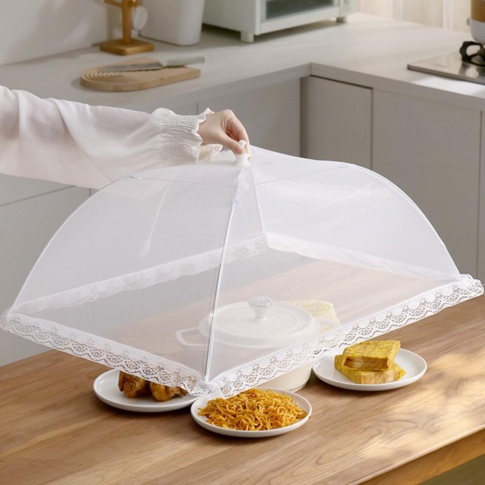 Foldable Food Mesh Cover Breathable Food Tent Easy Storage Food Umbrella Kitchen Accessories