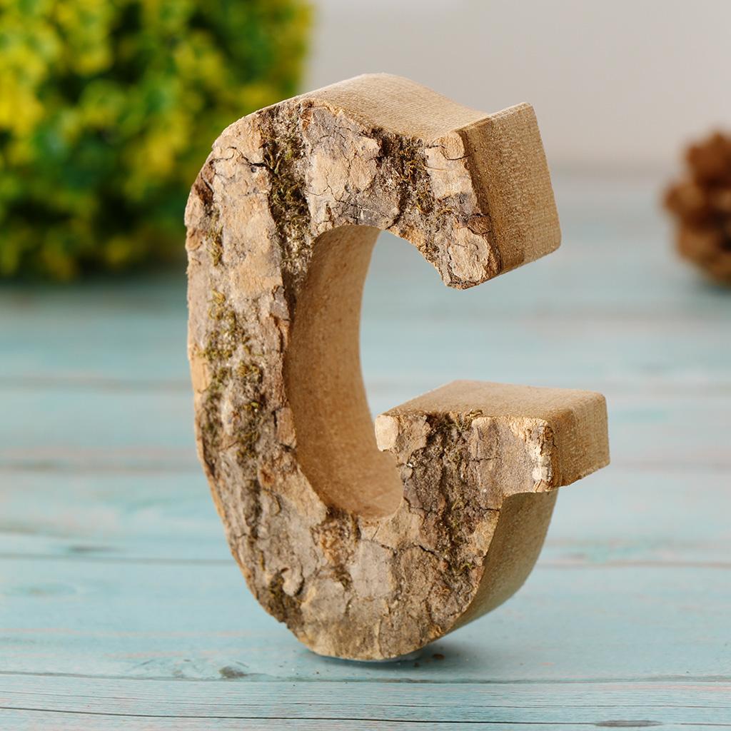 Handcraved Drevené písmená Čísla dverí Abeceda Písmeno Plávajúce meno