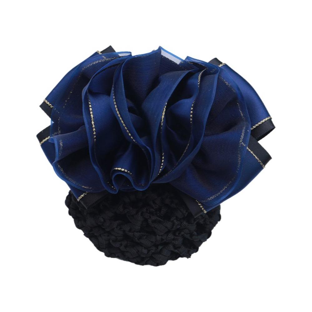 Korean Style Ballet Hair Net Updo Styling Tool Crochet Hair Bun Cover New Bow Hair Net  For Work