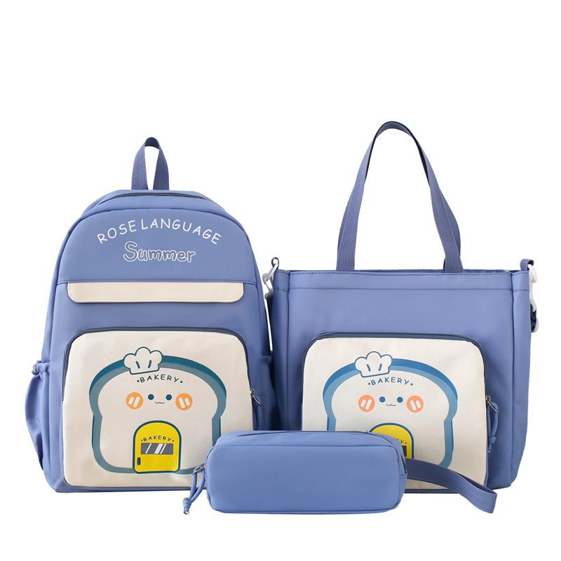 New contrasting color bag, tutoring bag, handbag, junior high school student schoolbag, cute backpack, large-capacity travel bag.