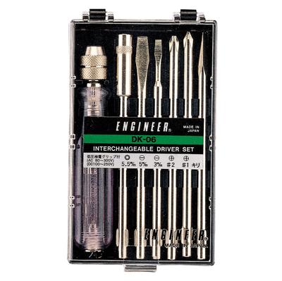 ENGINEER Interchangeable Screwdriver Set with Electrical Testing Grip 7-Piece Low-Voltage (DK-06)