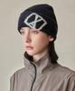 Bajal Va Square Jacquard Angora Beanie Black