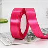 Gift Satin Ribbons Wholesaler 1inch  100% Polyester  Christmas Ribbon  Gold Wired  Edged Satin Ribbon  Roll Accept Print Logo