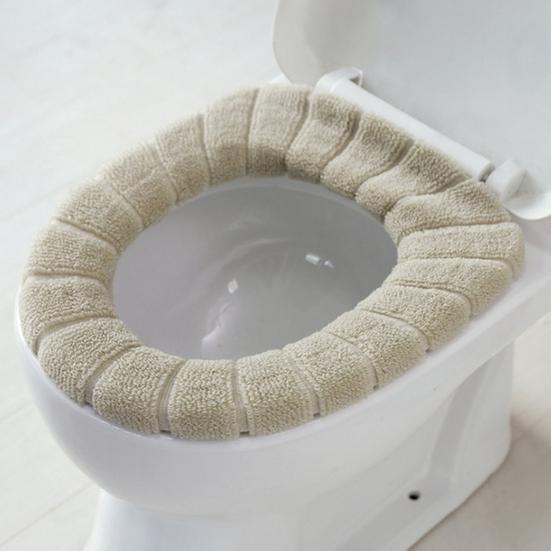 Toilet Seat Cover Comfortable Reusable Fiber Washable Toilet Seat Cushion for Bathroom