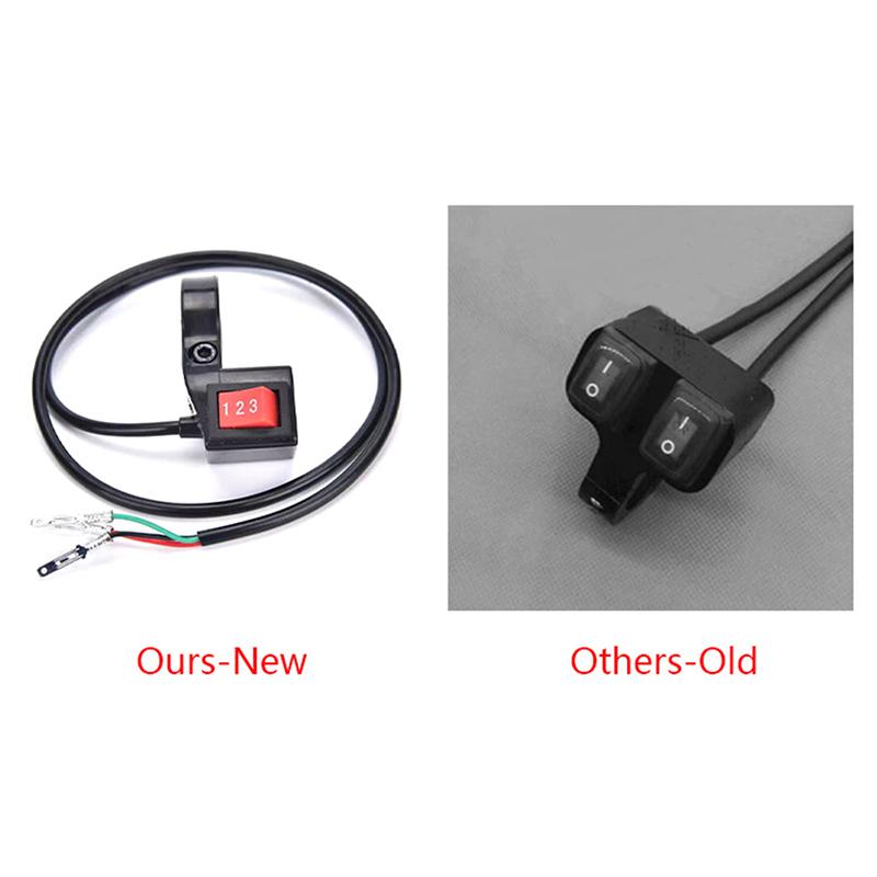 Electric 3 Speed Module Handlebar 3 Gears Switch Shift For Motorcycle E-Bike