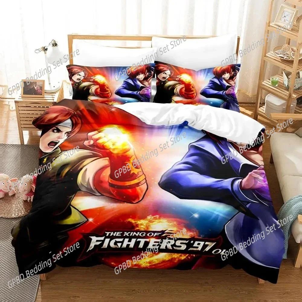 Comforter Anime The King Of Fighter Bedding Set 3D Printed Suitable For Bedroom Kids Home Textile