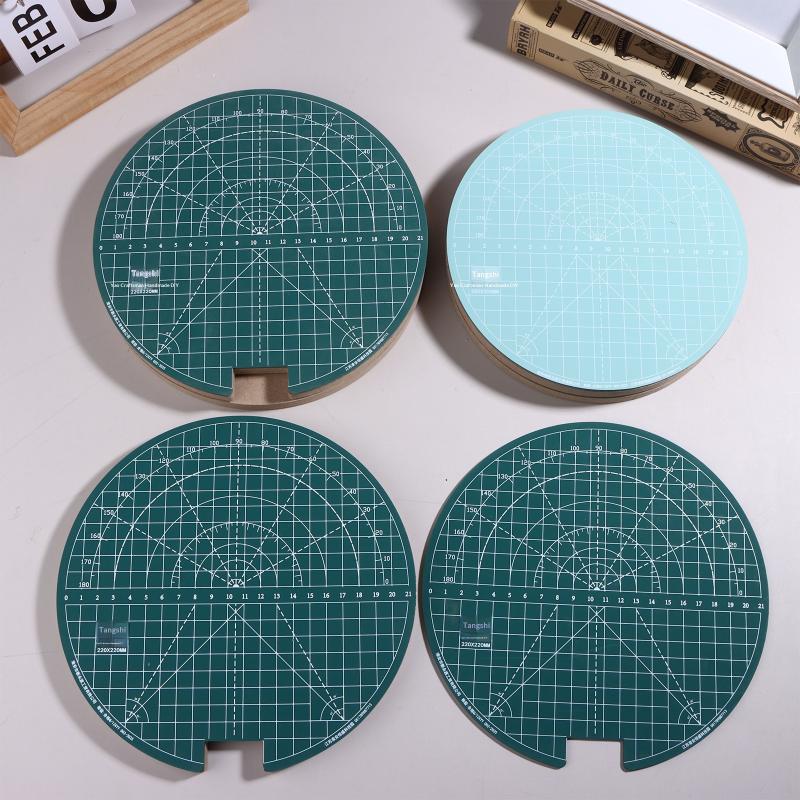 Bordtennis Gummi Roterende Skæremåtte Sæt DIY Skæreværktøj Med Skærekniv Ping Pong Ketsjer Klæbe Tilbehør Holdbart