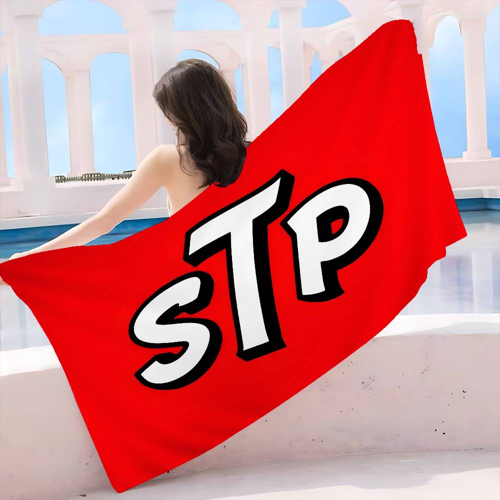 

S-STPs Motor Car Oil Microfiber Printed Beach Towel Mountain Climbing Yoga Beach Swimming Running Absorbent Soft Towel W40*H60(CM)