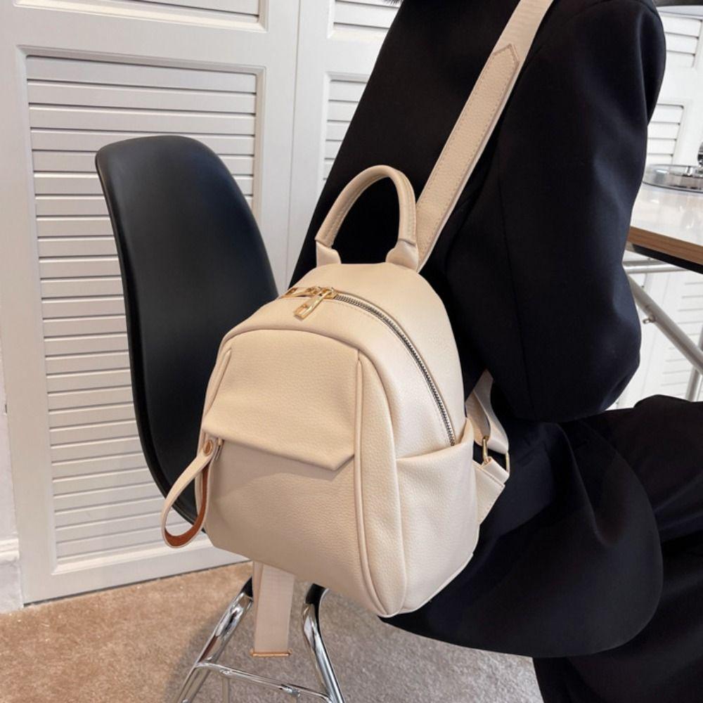 Soft PU Leather Backpack Multifunction Casual Handbag Fashion Shoulder Bag  Students