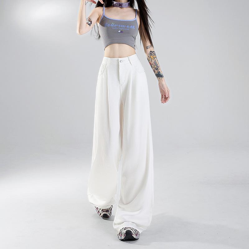 Tennis Jeans Women's Summer Wide-leg Pants Women's Summer High Waist Loose Wide-leg Jeans Women's Pants Women's Slim