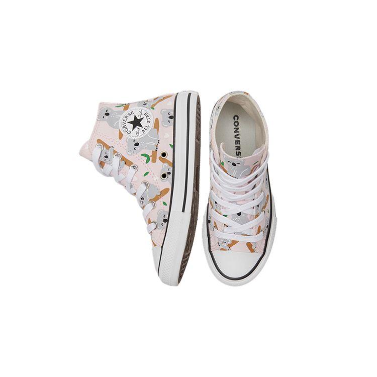 Converse Chuck Taylor All Star Canvas Full Print High Top Kids Sneakers Kids Sneakers Pink Gray 671100C