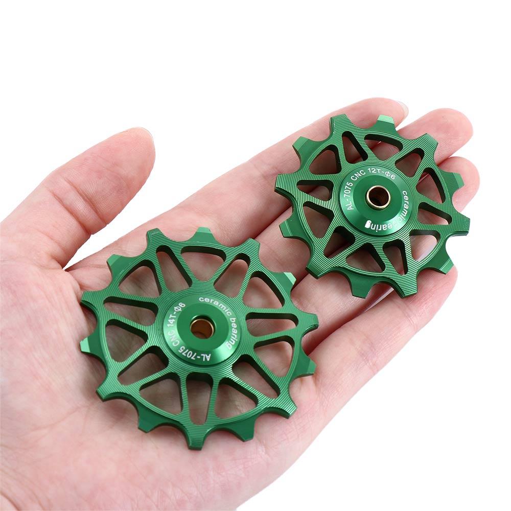 14T Rear Derailleur Pulley Ceramic Pulley Rear Derailleur Road  Bike Bearing MTB Ceramic Bearing