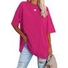 Women's T-Shirt Oversized Relaxed Fit Raglan Sleeve Crew Neck Short Sleeve Top