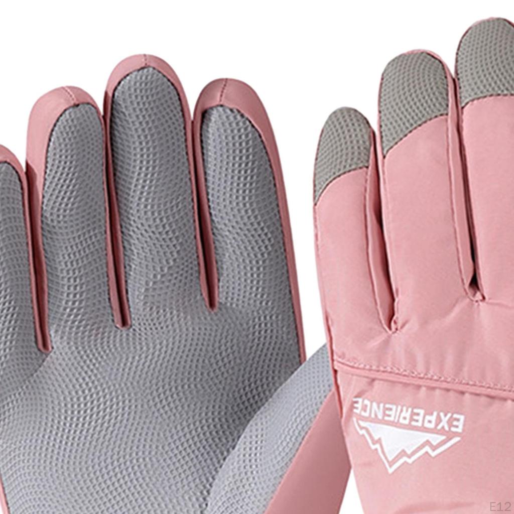 Winter Gloves Lined Warm Mittens Ski for Motorcycling Outdoor Sports Skating
