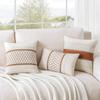 Cotton Thread Splicing Pillow American Pastoral Style Living Room Sofa Pillow Woven Cushion Retro Imitation Cotton Linen Pillow Case