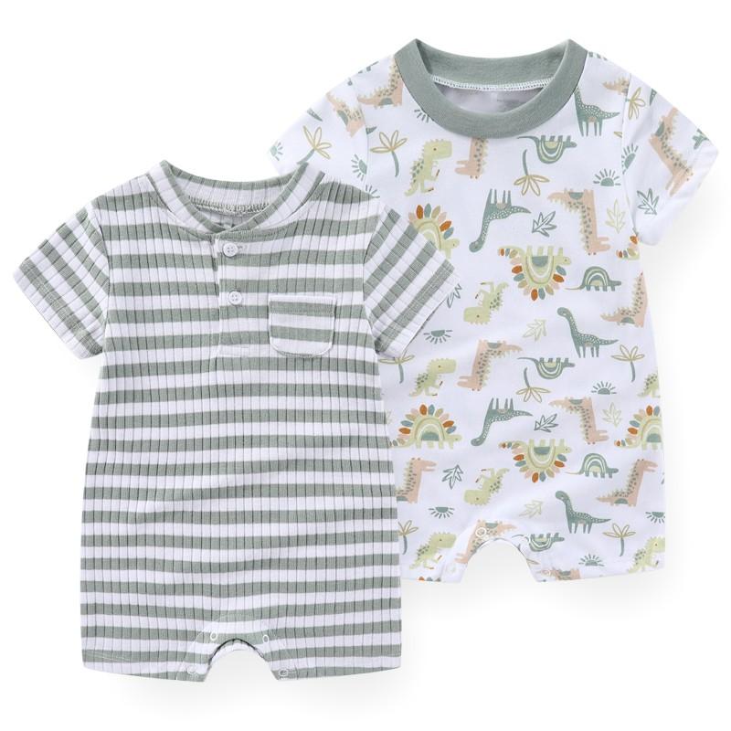 2 Pieces Baby Boy Girl  0-9months Casual Fashion Prints Sleeveless Baby Onesies  Four Seasons