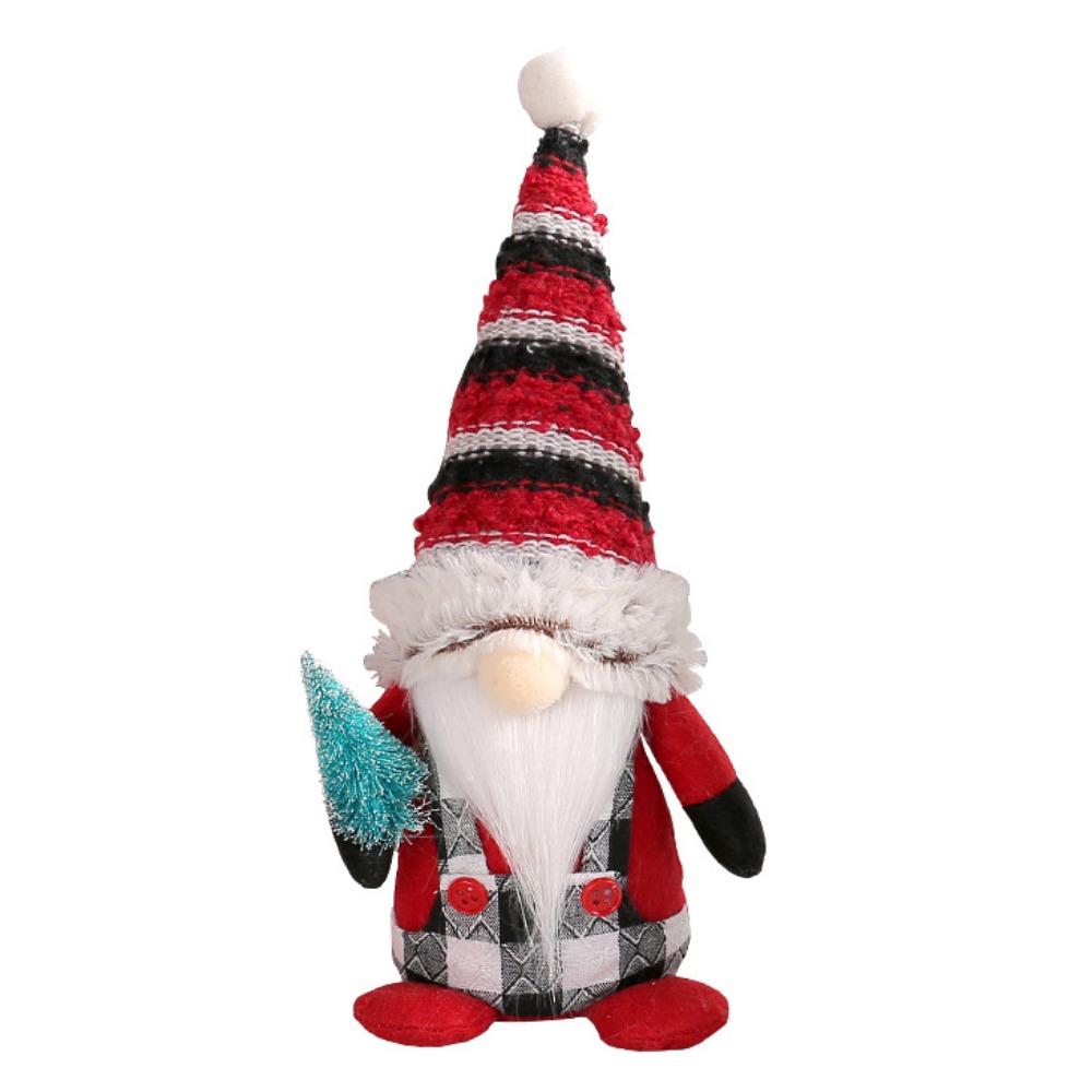 

Снежинка Рождественские объятия елка гномы полосатая шапка Рождественское украшение настольное Style 1