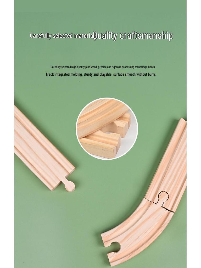 Wooden Track Train Toy for Kids - Compatible with Thomas