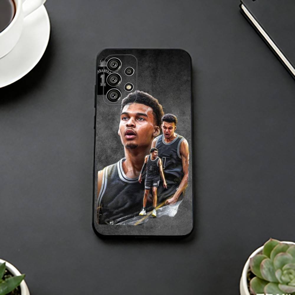 

Sports Basketball Victor Wembanyama Phone Case For Samsung S25,S24,S21,S22,S23,S30,Ultra,S20,Plus,Fe,Soft Silicone Black Cover Samsung S30Ultra5G