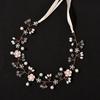 Luxurious Bridal Wedding Headbands Pearl and Rhinestone Handmade Flower Hairband Lightweight Bride Tiaras