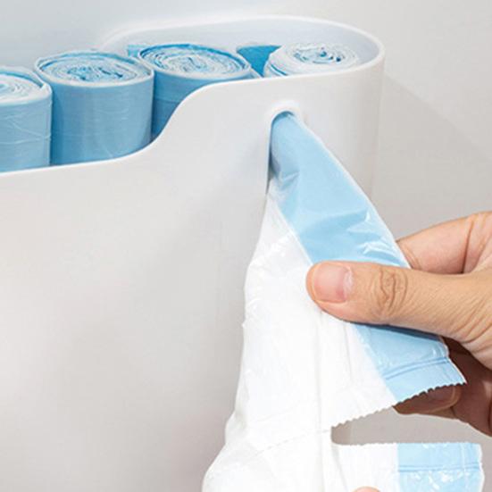 Garbage Bag Storage Box Wall Hanging Nail-Free Installation Large Capacity Dust-Proof Closed Box Side Access Design Kitchen Bathroom Storage Organizer