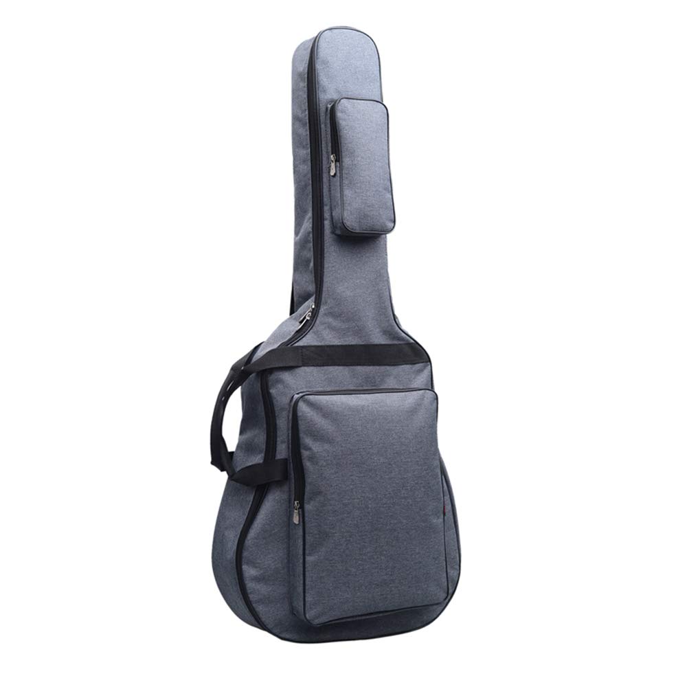 

Jumbo Guitar Gig Bag, fits 42-inch and 43-inch guitars (jumbo type), with 12mm sponge filling. Backpack-style guitar case with handle (gray).