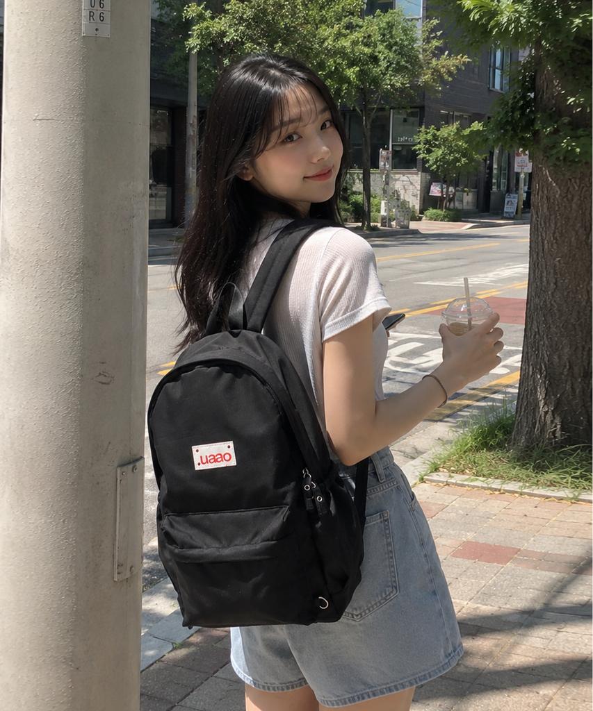 Uaao Dailyu Classic Keyring Detail Daily Backpack (Black)