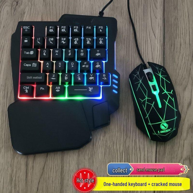 One-Handed Gaming Keyboard for Mobile & PC - Perfect for PUBG & LoL