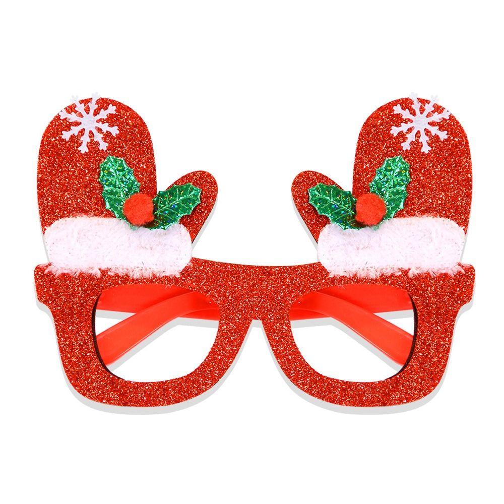 6pcs Funny Santa Claus Snowman Glasses Cartoon New Year Decorative Glasses  Masquerade Party