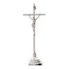 Standing Silver Plain Cross 22 Cm Metal