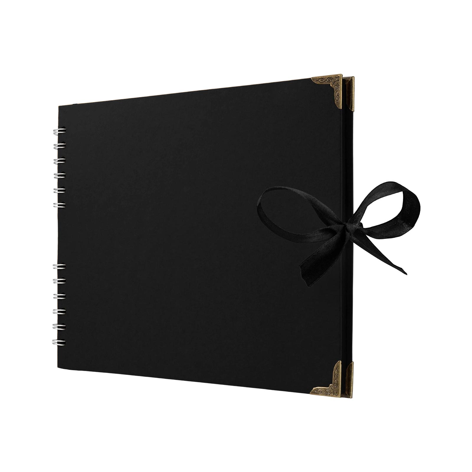

8*8 Inch Thin Ribbon Spring Flip- Photo Album чёрный