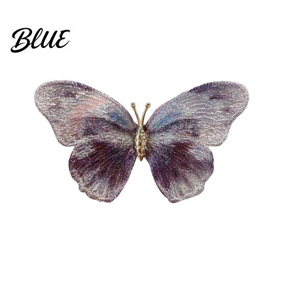 Enamel Butterfly Pin Women Brooch Sparkling Rhinestones Faux Pearl Butterflies