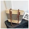 Straw bag women's large-capacity seaside vacation beach woven bag new summer versatile tote bag portable