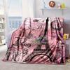 Parisian Eiffel Tower Romance Blanket Flannel Blanket Throw Blanket Sofa Cover Blanket Soft Premium Blanket Picnic Blanket Tv Blanket Gifts