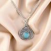 Rare Blue Cat's Eye Gemstone 925 Sterling Silver Jewelry Handmade Pendant 1.45" PP-27-34