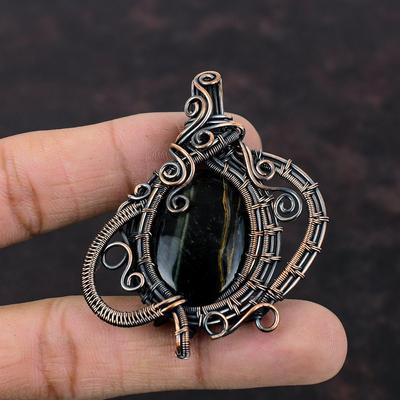 Nellite Pendant Copper Wire Wrapped Pendant Awesome Copper Jewelry Gemstone Pendant Handmade Nellite Jewelry Gift For Her Wire Wrap Jewelry