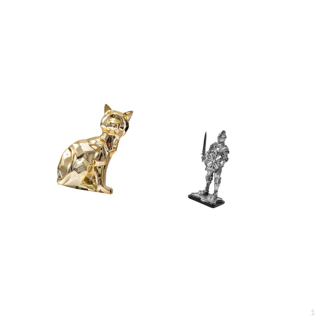Knight Statue Decorative Figurine Animal Sculpture Art Craft Ornament for Fireplace Entryway