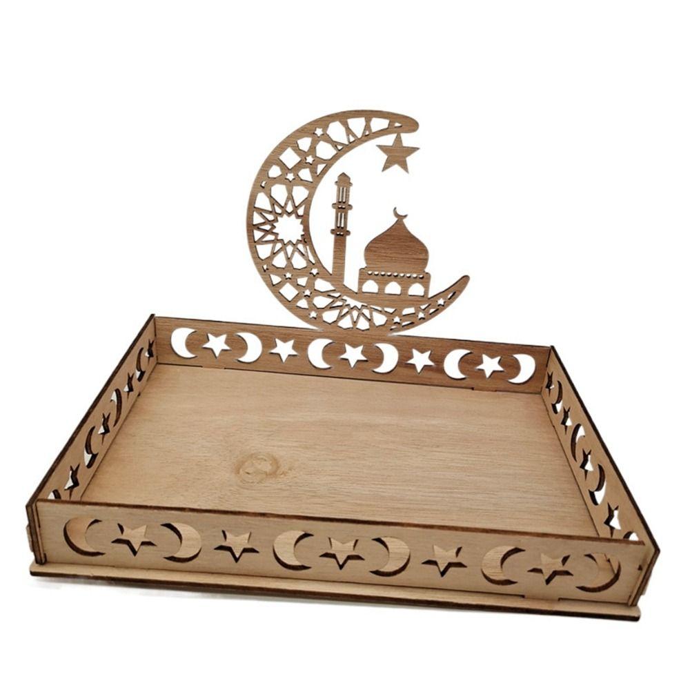 Star Eid Mubarak Cake Display Ramadan Home Decoration Party Supplies Food Tray Ornament Food Holder