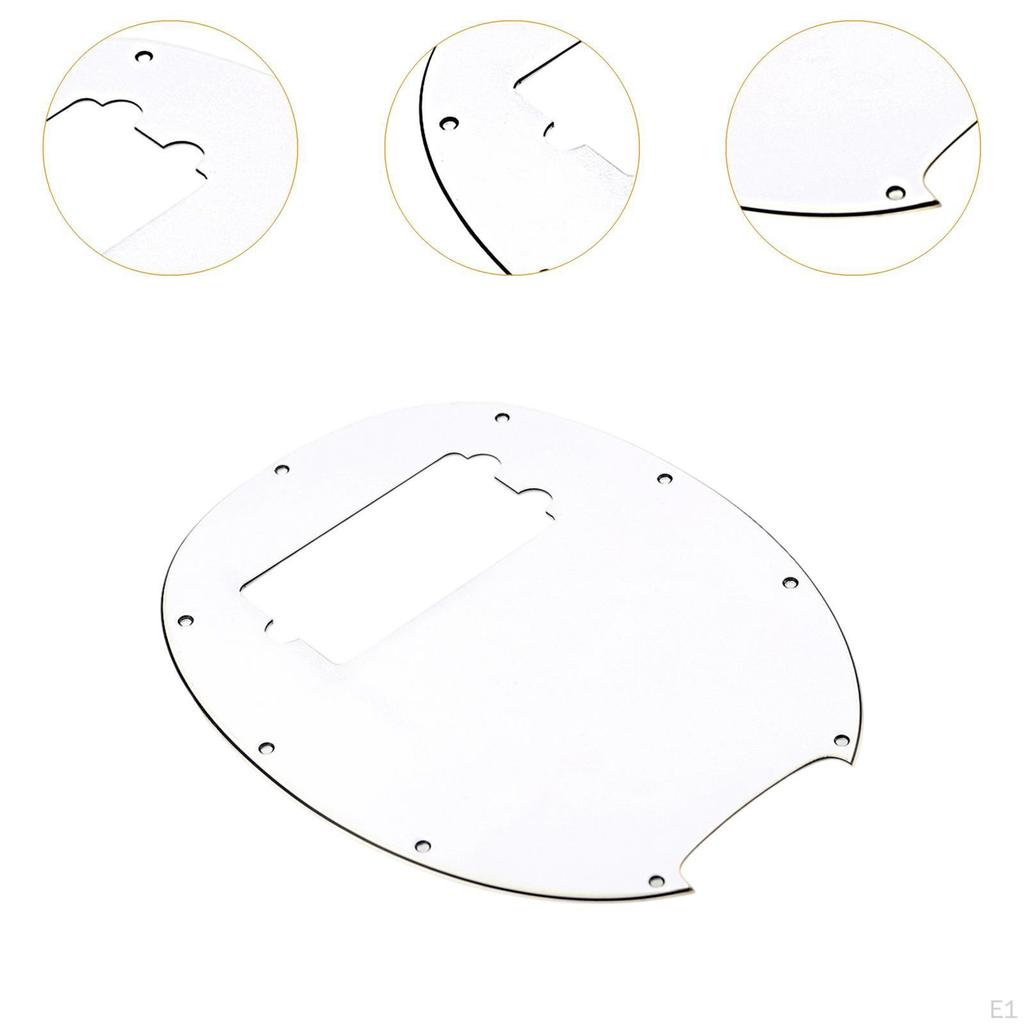 Bass Pickguard Guard Plate 9 Hole Instrument Accessory 4 String Basses Pick White