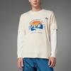 Adidas Originals BLUE VERSION GRAPHIC T Shirts Men's Ecru Crew Neck Moderate Straight Fit HC7587