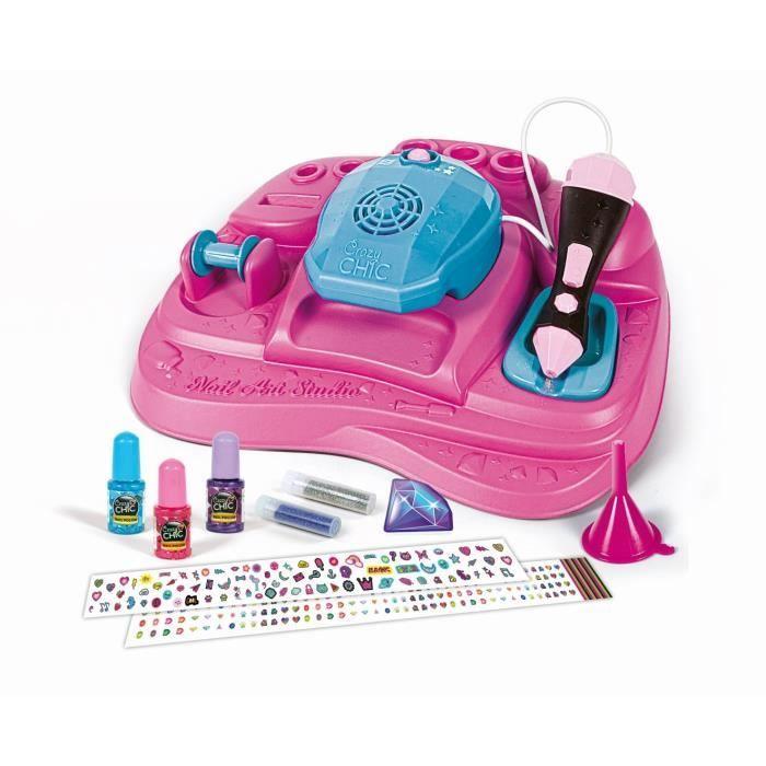 Clementoni - Nail Art Studio - Machine À Paillettes + Sècheuse Vernis - Vernis Inclus