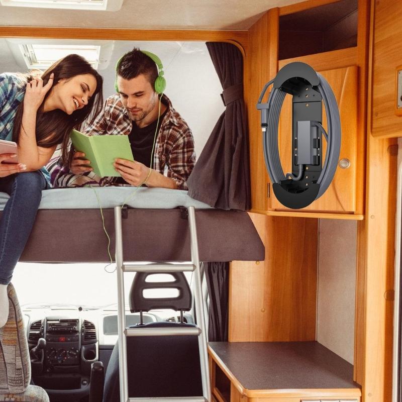 Space Saving Cable Management Hanger Bracket ABS Wall Mounted Holder Stand for Multiple Cables