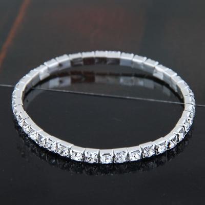 Bracelet simple couche entièrement en strass