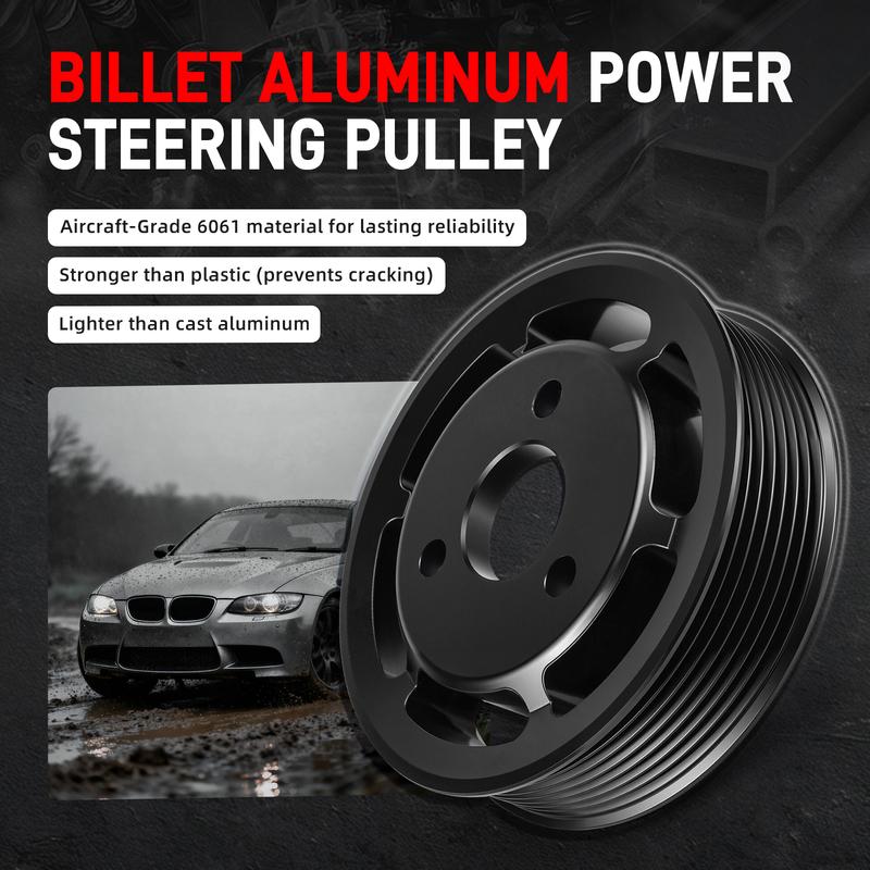 For BMW N54 Drive Belt Pulley Tensioner Kit & Power Steering Pulley, for BMW E90 E92 E93 E91 335i 335xi E82 E88 135i 2008-2010