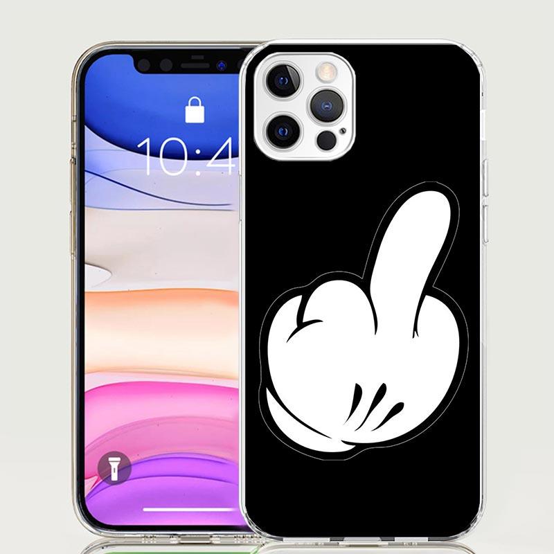 Middle Finger Phone Case for Apple iPhone 17 Air 16 15 Plus 14 + 13 Mini 12 11 Pro Max 7 8 SE 16Max Soft Shell Cover Coque 17 Ai